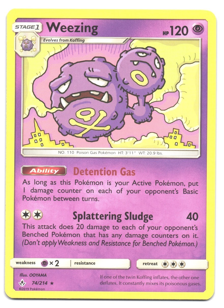 Weezing - 74/214 - Unbroken Bonds - Pokemon Card - NM