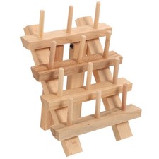  Support de bobine pliant en bois de hêtre, support de fil de canette et