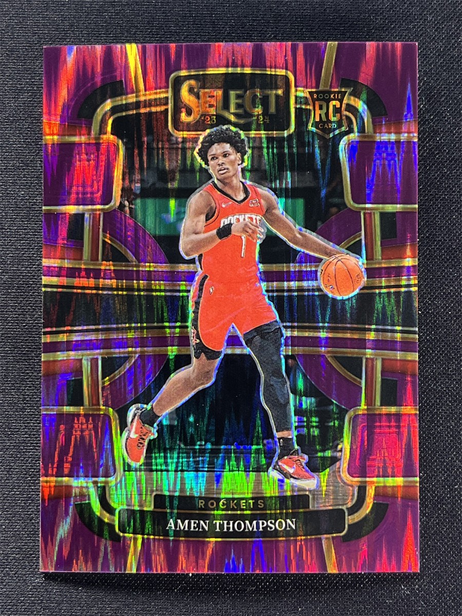 2023-24 Panini Select Amen Thompson #96 Concourse Purple Flash Rookie RC /175