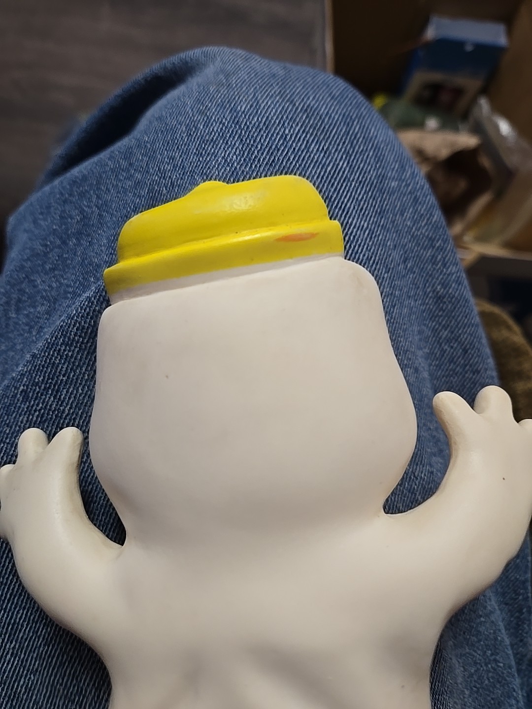 Vintage 1970s General Mills Product People Boo Berry Vinyl Figure Toy Squeaky