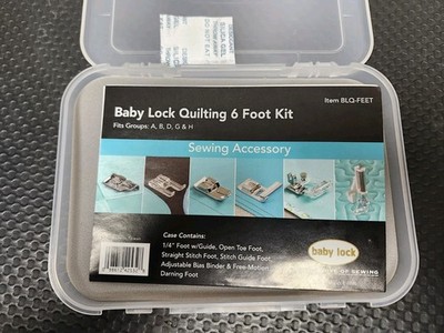 BABY LOCK QUILTING 6 FOOT KIT MACHINE ACCESSORY FEET GROUPS A,B,D,G & H