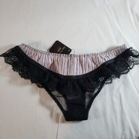 Agent Provocateur Fifi Brief AP2 Black Pink Lace