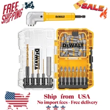 Screwdriving Bits, Black Oxide Drill Bits, Right Angle Adapter, Tough Case 40Pcs