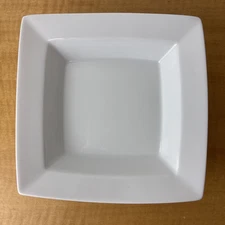 Bernardaud Square Rim Soup Bowl - Plain White ( 3 Available ) RARE