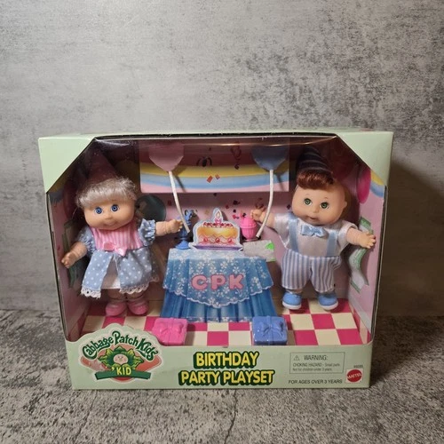 Vintage Cabbage Patch Kids 'Kid Birthday Party Playset w/Dolls Mattel #69285 New