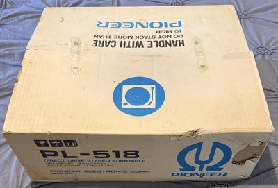Pioneer PL-518 Direct Drive Turntable  WITH ORIGINAL BOX