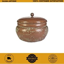 metal 150 ft. bird motif hose holder pot container with lid - brown