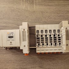 SMC EX250-SCA1A Pnuematic Control Bank With Some Pneumatic Gauges