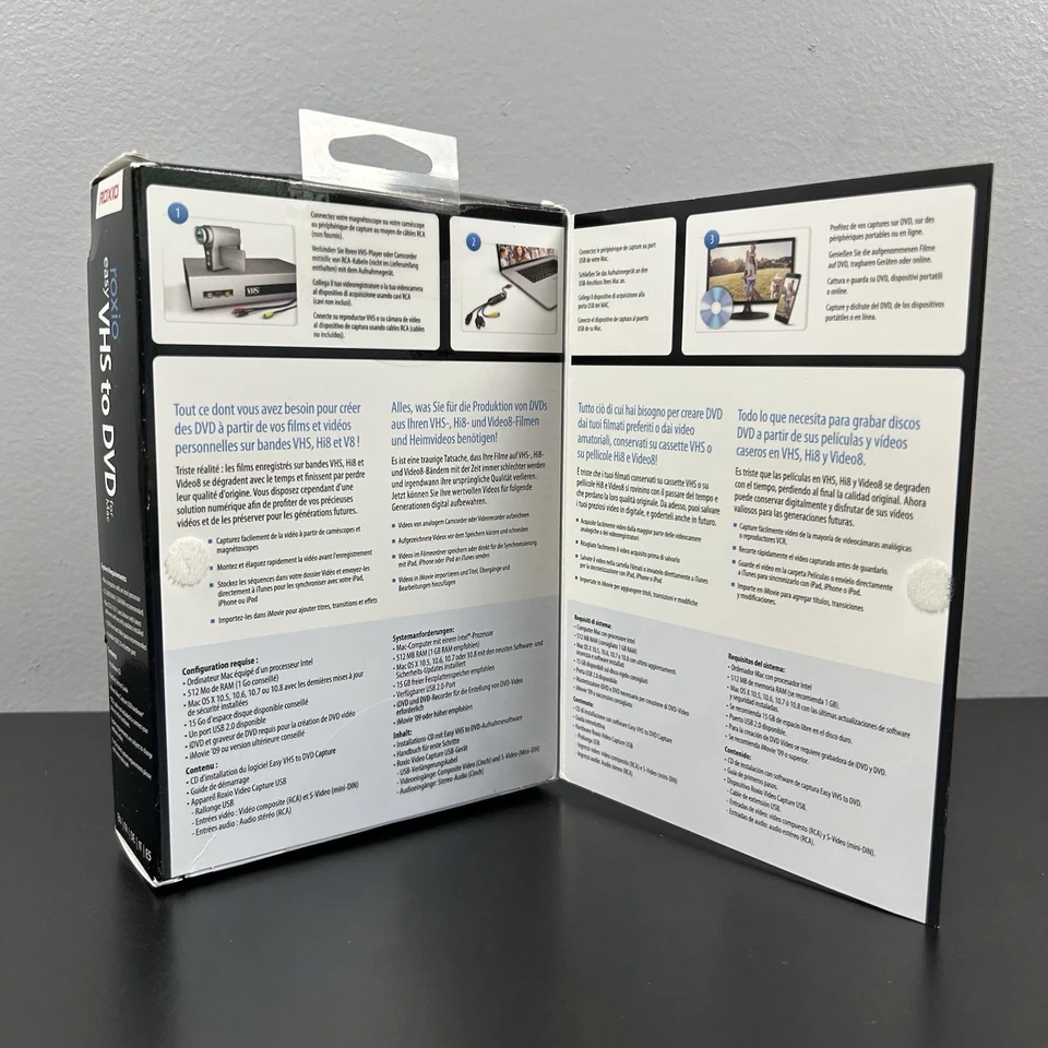 Roxio Easy VHS to DVD for Mac 243100 Convert VHS Hi8 Video8 Tapes to DVD - New - Image 4 of 4