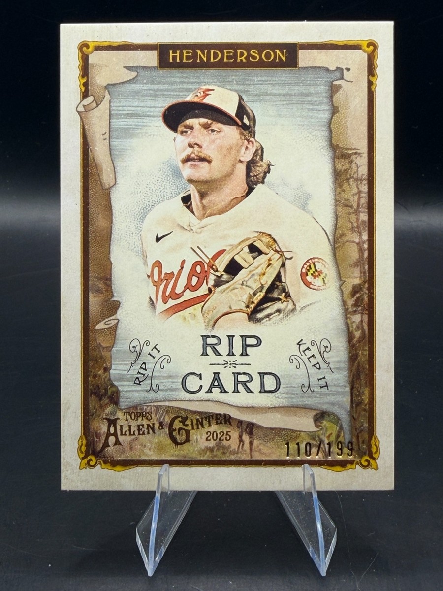 Gunnar Henderson 2025 Topps Allen & Ginter Rip Card RIPPED Orioles