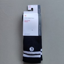 Lululemon Daily Stride Ribbed Crew Socks Unisex em. Logo 🧦 FREE UK P&P ON 5+