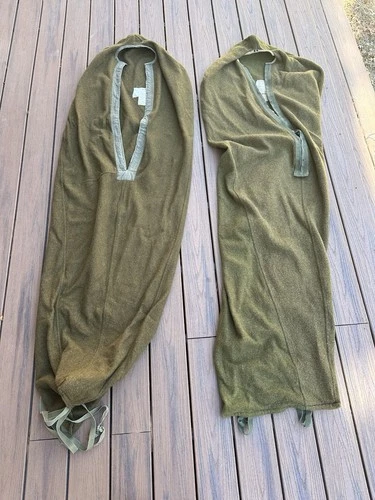 WW2 US Mummy Sleeping Bag Wool Liner Vintage Olive Drab US Military Memrobilia