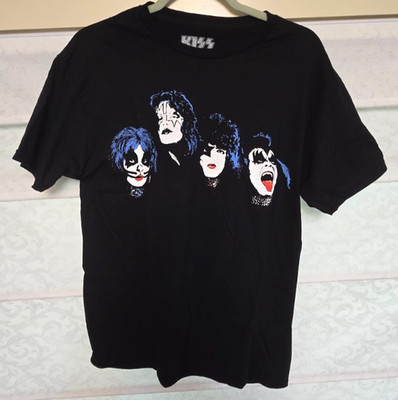 KISS Shirt Mens Medium Black Band Tee Faces Rock Music Graphic 2025 Epic NWOT