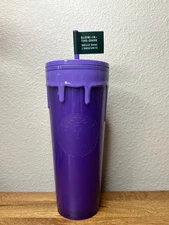 Starbucks Halloween 2025 Purple Drip Glow In The Dark Slime Tumbler Cup New Tags