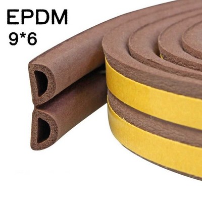 9x6mm Fensterdichtung Türdichtung Selbstklebend Gummidichtung Profil D Dichtband