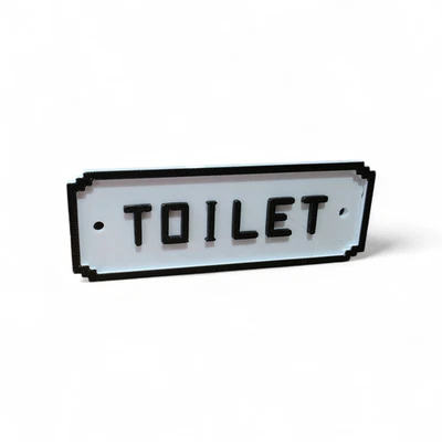 Victorian Toiletten Türschild aus PETG, Weiß, Wasserdicht, 3D gedruckt - Bild 1 von 3