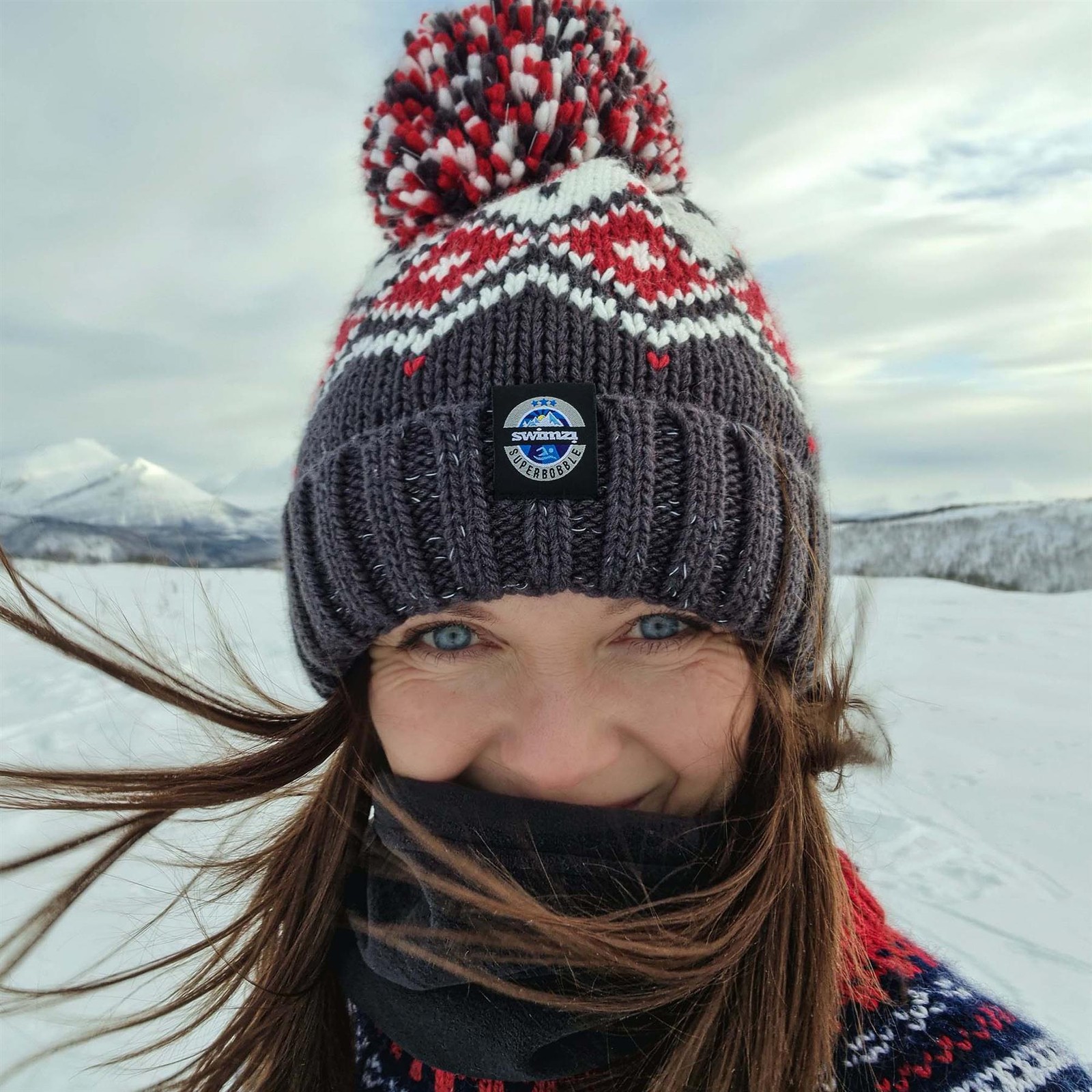 Reflective Adult Bobble Hat Nordic Tyrol Winter Outdoors Visibility Superbobble
