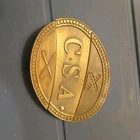 Reproduction C.S.A. Civil War Style Oval Belt Buckle Militaria