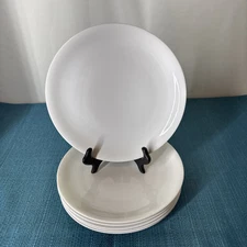 Vtg KPM Berlin Plain White Urbino 8.5" Plates Trude Petri set of 6