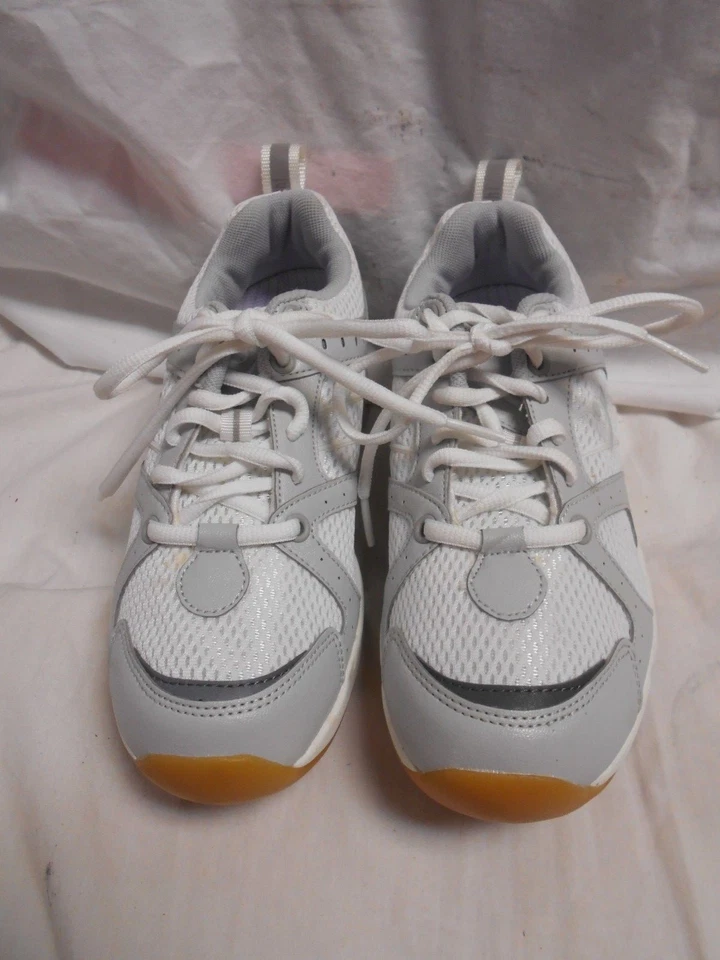 NUEVAS Zapatillas Chung Shi Damas Cómodas Gris/Blanco Cuero/Tela AGR Sello 5 Foto 2 de 4