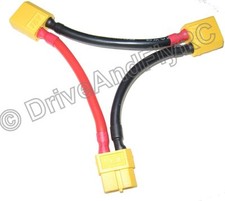 XT60 Male XT-60 Female Series Battery Connector Adapter Li-Po Y cable 12AWG