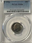 1956 Roosevelt Dime MS66