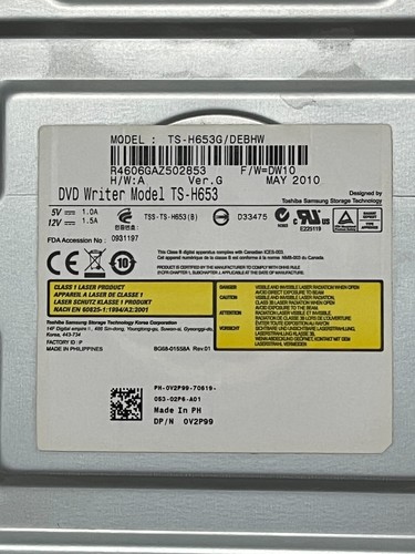 Toshiba DVD Writer Model TS-H653 SATA DVD Recordable/CD-RW Drive - Afbeelding 2 van 4
