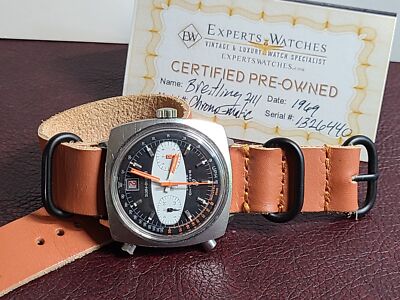 Vintage BREITLING Chrono-Matic 2111 Calibre 11 Chronograph Automatic Panda  Watch
