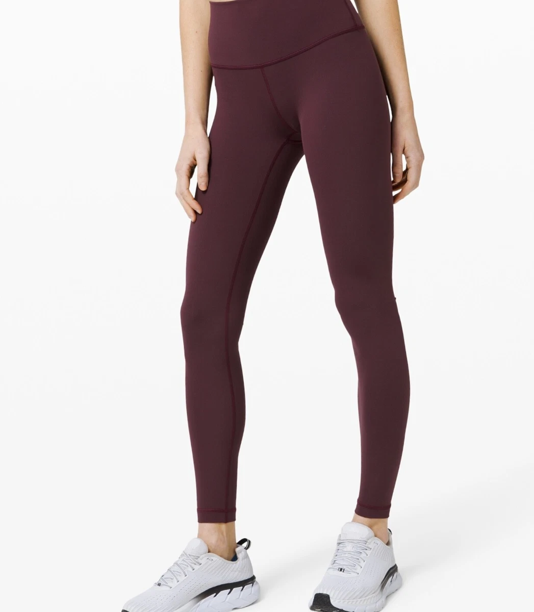 Lululemon Leggings Jogging Pants Women Female Dark Adobe Burgundy Size 06 &  08