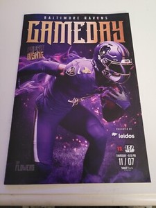 Baltimore RAVENS vsCincinnati Bengals GAMEDAY Program 11 8 24 Zay Flowers COVER 