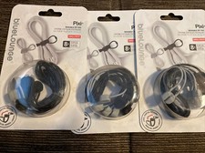 3X Bluelounge Pixi Multi-Purpose Cable Ties, 8 ct, Black  Grey Reusable Zip Tie