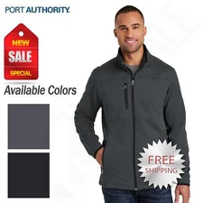 Port Authority Pique Men's Full Zip Front zippered pockets Fleece Jacket F222