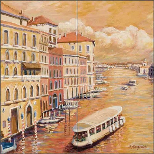Venice Tile Backsplash Joanne Margosian Mediterranean Art Ceramic Mural JM108 - 第 1/7 張圖片