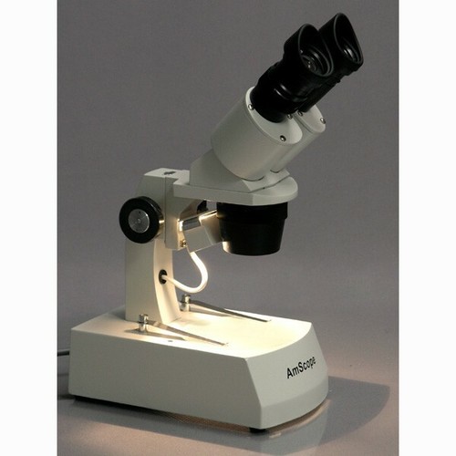 Microscope stéréo jumeléo AmScope 10X-60X avec option vue 3D lumières supérieures et inférieures - Photo 5/7