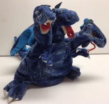 Folkmanis Three-Headed Blue Dragon Hydra Hand Puppet Plush Toy