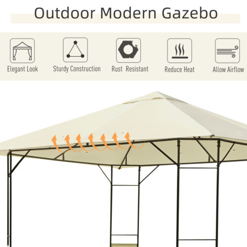 10'x10' Outdoor Patio Gazebo Canopy Shelter Party Tent for Garden Backyard Deck - Picture 4 of 10