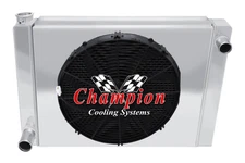 DR Champion 22" Wide 3 Row Universal Series Radiator Ford Config,16" Fan,Shroud