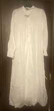 Laura Ashley Vtg White Cotton Nightgown Medium NWT USA Made