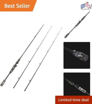 best 2 piece baitcasting rods Dreamcatcher Carbonite 6'6" 30T Carbon Rod  Medium & Medium Heavy Reel Combo for right Best Baitcaster Rods 2026 |