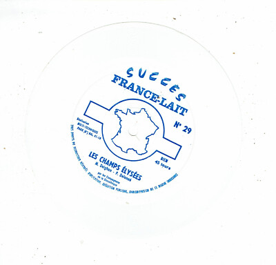 Pub SUCCES FRANCE LAIT N° 2 Vinyle 45T 15cm Souple C'EST JOLI LA MER