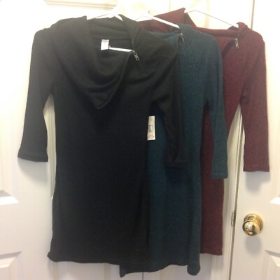(3) New No Boundries Sweater Dress Juniors SZ. SM 3/5 1NWT