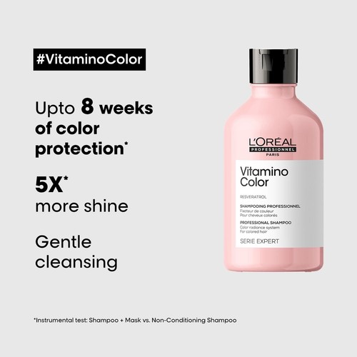 L'OREAL PROFESSIONNEL PARIS Vitamino Color Shampoo For Coloured Hair, 300Ml - Picture 5 of 9