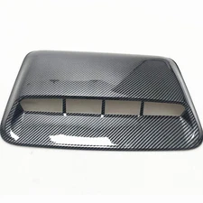 Car Air Flow Intake Hood Scoop Bonnet Vent Cover Glossy Black Carbon Fiber Look