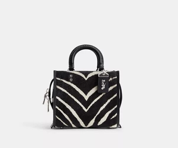 Coach Rogue 20 Top Handle Zebra Calf Hair Animal Print NWT CM564 NEW F/S