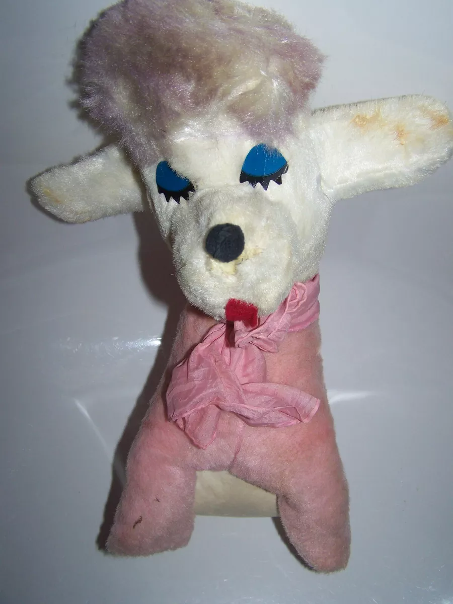 VINTAGE 1960 S STUFFED ANIMALS CARNIVAL TOYS BUNNY POODLE