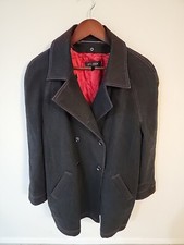 ESCADA Vintage Mid Length Denim Jacket, Size 44 LARGE, Removable Lining