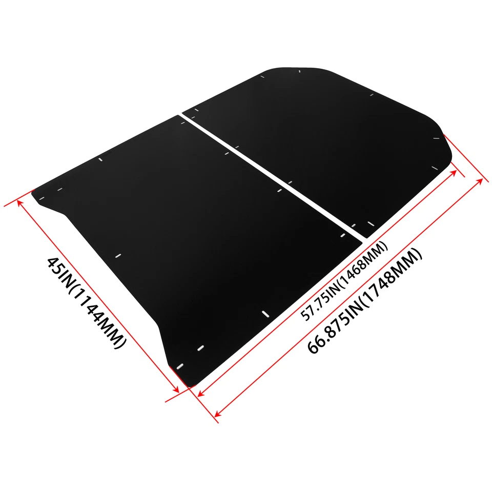 Techo superior de aluminio negro para Can-Am Maverick MAX 1000 y Commander 1000 4 puertas Foto 2 de 4