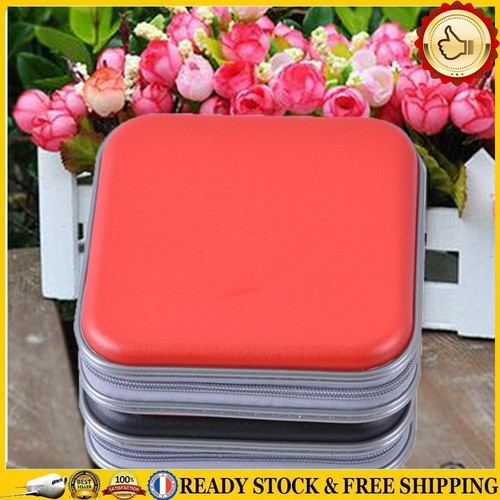 40pcs Capacity Disc CD DVD Wallet Storage Organizer Case Holder(Red)