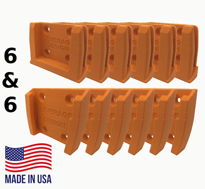 ORANGE! 6 / 6 Combo Pack RIDGID 18V Tool and Battery Mounts / Hangers / Holders