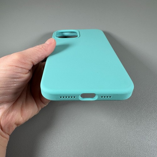 Case designed for iPhone 12 PRO MAX: Aqua Blue | Liquid Silicone | Slim Fit - Photo 7 sur 14